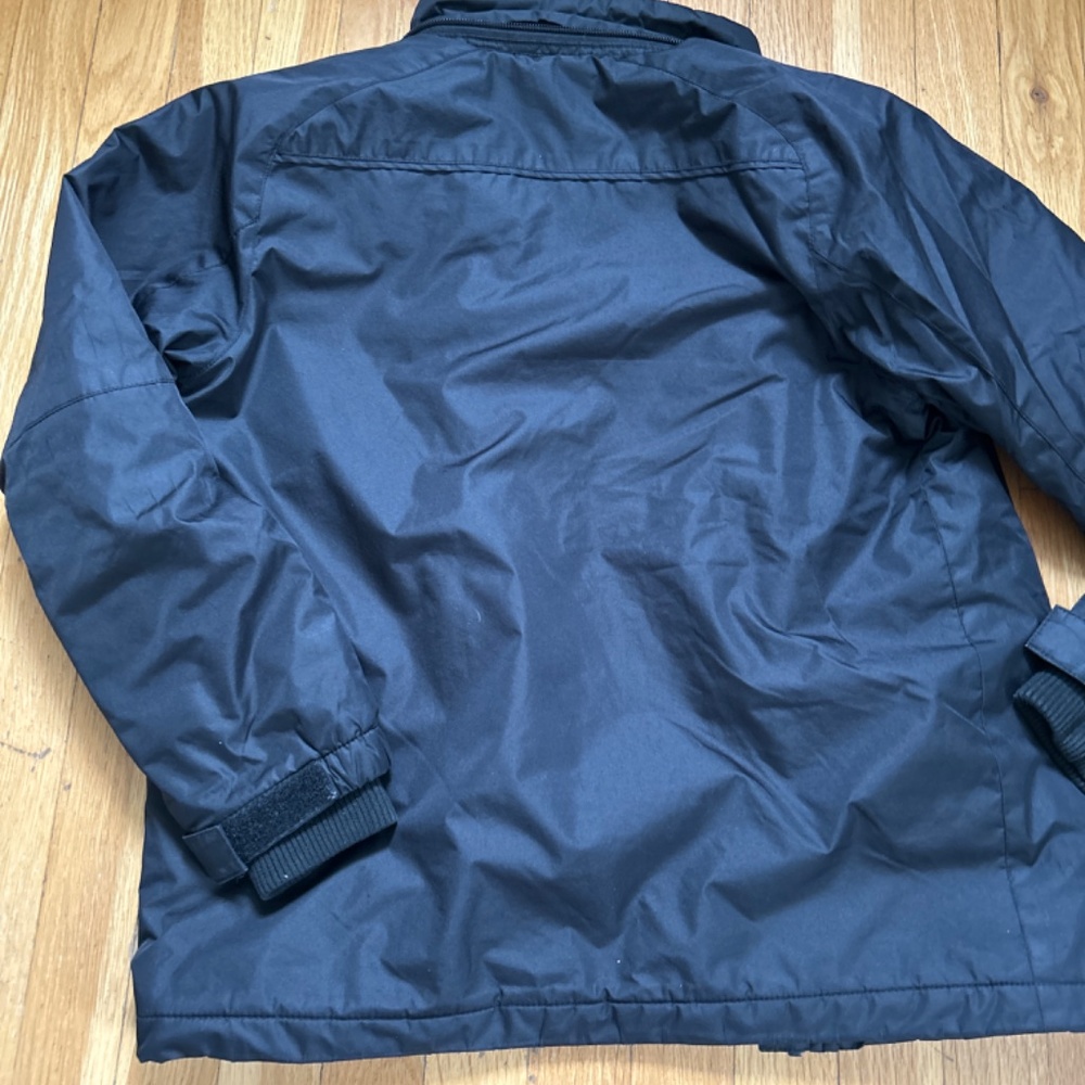 CCM Boys Black Quilted Hockey Jacket with Removable Hood - Picture 6 of 8